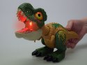 Ruchomy DINOZAUR Tyranozaur Rex Dźwięk + światło ZIELONY ZA5589