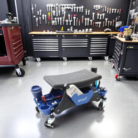 Stołek Taboret Warsztatowy na kołach obrotowych Bituxx wytrzymały