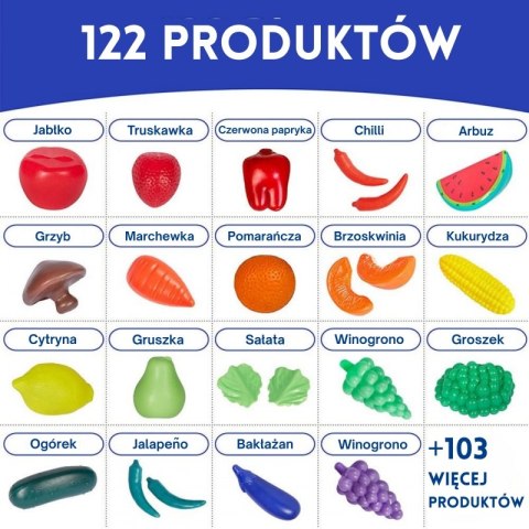 WOOPIE Zestaw do Kuchni Sklepu Warzywa Owoce 120el.