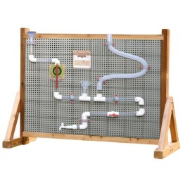 Drewniana Wolnostojąca Tablica XXL Zewnętrzna + Zestaw Toru Wodnego MASTERKIDZ