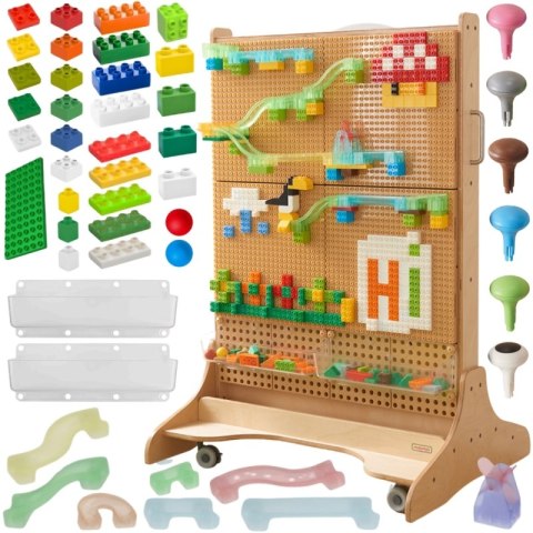 MASTERKIDZ Drewniana Tablica STEM Wolnostojąca + Akcesoria