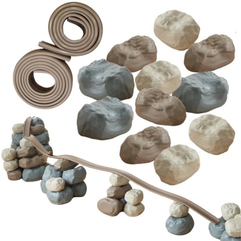 MASTERKIDZ Elastyczny Tor Kulkowy + Gumowe Kamienie Konstrukcyjne 42 el.