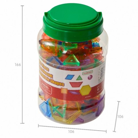 MASTERKIDZ Kwadratowy Panel Świetlny LED Kolorowy + Klocki Montessori Mozaika 140 el.