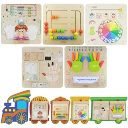 MASTERKIDZ System Do Montażu 5 Tablic Edukacyjnych Masterkidz Flex + Zestaw 5 Tablic Edukacyjnych