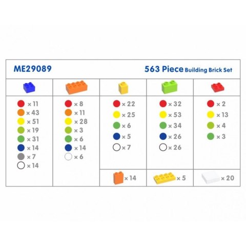 MASTERKIDZ Zestaw Klocków Konstrukcyjnych STEM 563 el. z Nakładkami na Panel 4 szt.
