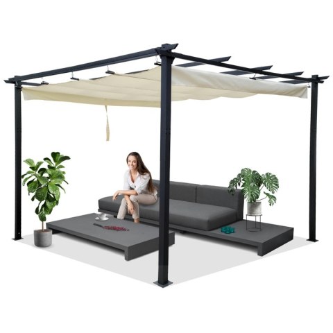 PERGOLA ogrodowa Para Sole ESTIVO 3x3x2,4m Wodoodporne zadaszenie SP0835