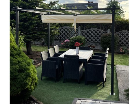 PERGOLA ogrodowa Para Sole ESTIVO 3x3x2,4m Wodoodporne zadaszenie SP0835