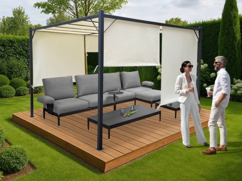 PERGOLA ogrodowa Para Sole ZONA 3x3x2m Wodoodporne zadaszenie ROLETY SP0836