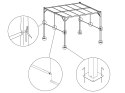 PERGOLA ogrodowa Para Sole ZONA 3x3x2m Wodoodporne zadaszenie ROLETY SP0836