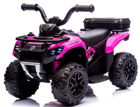 Quad J9 RÓŻOWY na akumulator dla dzieci, muzyka, światło