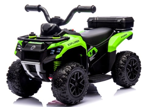 Quad J9 ZIELONY na akumulator dla dzieci, muzyka, światło