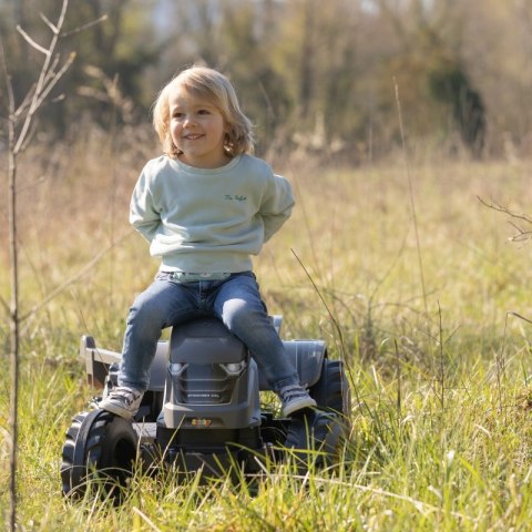 SMOBY Traktor XXL Szary na Pedały z Przyczepką