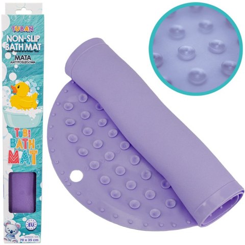 Tuban Antypoślizgowa mata kąpielowa Tubi fioletowa 70cm ZA5974