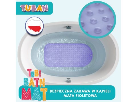 Tuban Antypoślizgowa mata kąpielowa Tubi fioletowa 70cm ZA5974