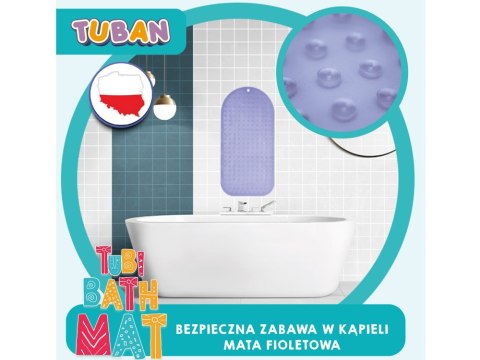 Tuban Antypoślizgowa mata kąpielowa Tubi fioletowa 70cm ZA5974