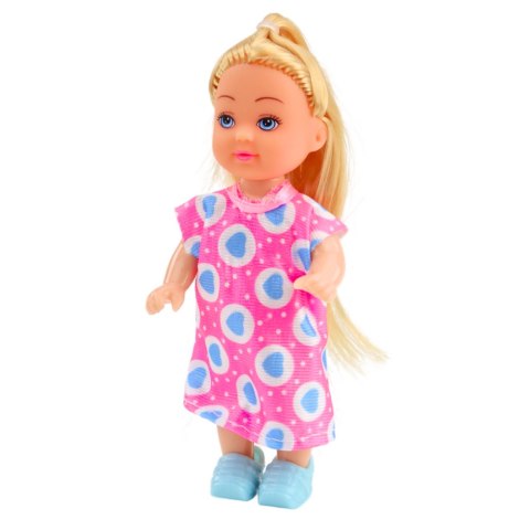 Zestaw Mini Laleczka Akcesoria Do Pielęgnacji Różowa Sukienka