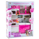 Kuchnia Dla Lalek Szafki Mikrofala Zmywarka Światła Dźwięki Różowa