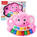 Pianinko Interaktywne Melodie Odgłosy Zwierząt Gama Słonik Różowy