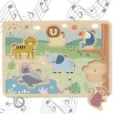 TOOKY TOY Drewniane Interaktywne Puzzle Zwierzątka