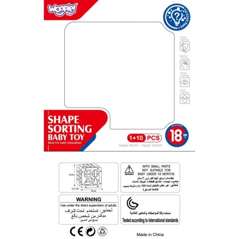 WOOPIE Elastyczna Kostka Sensoryczna Sorter dla Dzieci Kolorowe Kształty 11 el.