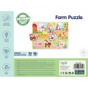 WOOPIE GREEN Drewniane Puzzle Montessori Farma z Pinezkami Do Dopasowania