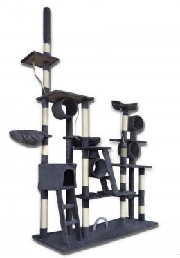 Ciemno-szary Drapak dla kota drzewko sizalowe wieża 250 cm wysoki XXL