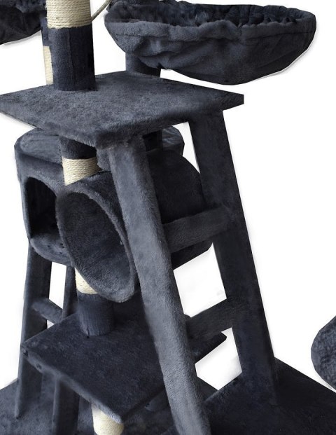 Ciemno-szary Drapak dla kota drzewko sizalowe wieża 250 cm wysoki XXL