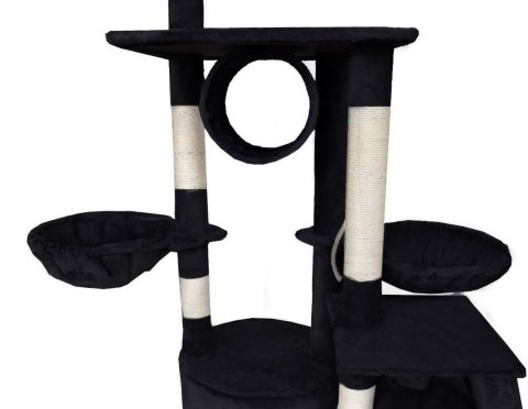 Czarny drapak dla kota Drzewko plac zabaw do spania i drapania dla kotów XXL