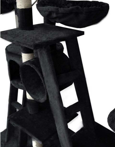 Czarny drapak dla kota Drzewko plac zabaw do spania i drapania dla kotów XXL