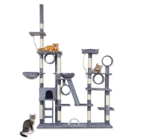 Drapak dla kota wieża 250cm plac zabaw dla kotków drzewko wieża z legowiskiem