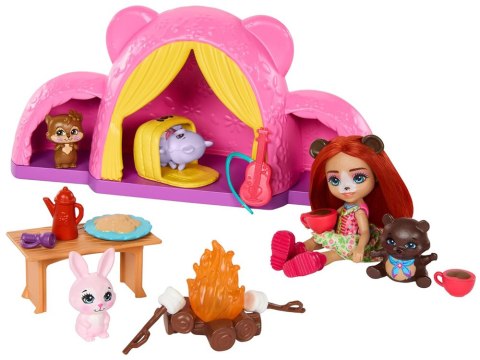 Enchantimals zestaw wycieczka pod namiot kemping lalka miś ZA5995