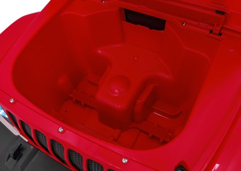 Jeep Wrangler Rubicon na akumulator dla dzieci Czerwony + Pilot + Radio MP3 LED + Koła EVA
