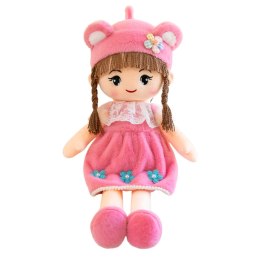 Lalka Szmacianka Miękka Pluszowa Różowa Sukienka Czapka Z Uszami 45cm