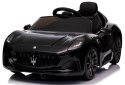 Maserati GranTurismo CZARNY Auto na akumulator, Skóra, Pilot, Światła, Muzyka, Koła EVA