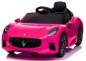 Maserati GranTurismo RÓŻOWY Auto na akumulator, Skóra, Pilot, Światła, Muzyka, Koła EVA