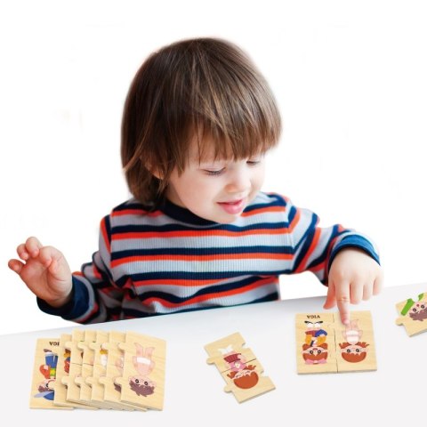 VIGA Drewniana Układanka Edukacyjna Dzieci 3szt
