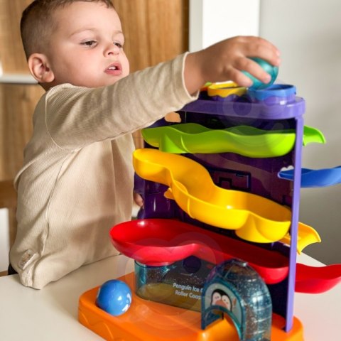 WOOPIE Tor Kulkowy Kulodrom 3w1 Wbijak z Młoteczkiem Zjeżdżalnia dla Samochodzików