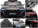 AUDI SQ8 CZARNY Auto na akumulator, Pilot, Światła, Muzyka, Skóra, koła EVA