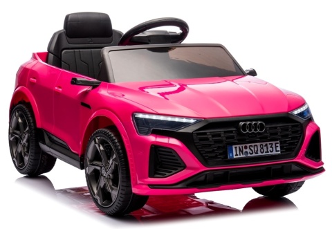 AUDI SQ8 RÓŻOWY Auto na akumulator, Pilot, Światła, Muzyka, Skóra, koła EVA