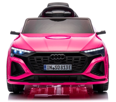 AUDI SQ8 RÓŻOWY Auto na akumulator, Pilot, Światła, Muzyka, Skóra, koła EVA