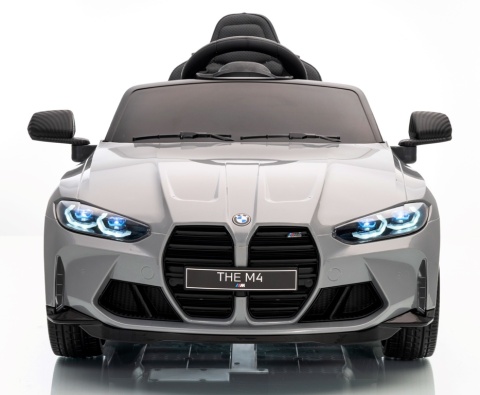 BMW m4 SZARY Auto na akumulator, Pilot, Światła, Muzyka, Koła EVA