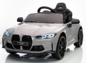 BMW m4 SZARY Auto na akumulator, Pilot, Światła, Muzyka, Koła EVA