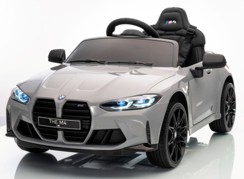 BMW m4 SZARY Auto na akumulator, Pilot, Światła, Muzyka, Koła EVA