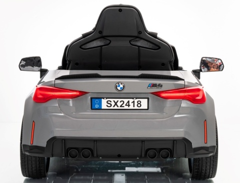 BMW m4 SZARY Auto na akumulator, Pilot, Światła, Muzyka, Koła EVA