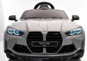 BMW m4 SZARY Auto na akumulator, Pilot, Światła, Muzyka, Koła EVA