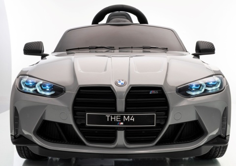 BMW m4 SZARY Auto na akumulator, Pilot, Światła, Muzyka, Koła EVA