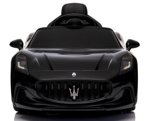 Maserati GranTurismo CZARNY Auto na akumulator, Skóra, Pilot, Światła, Muzyka, Koła EVA