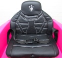 Maserati GranTurismo RÓŻOWY Auto na akumulator, Skóra, Pilot, Światła, Muzyka, Koła EVA