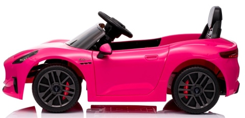 Maserati GranTurismo RÓŻOWY Auto na akumulator, Skóra, Pilot, Światła, Muzyka, Koła EVA