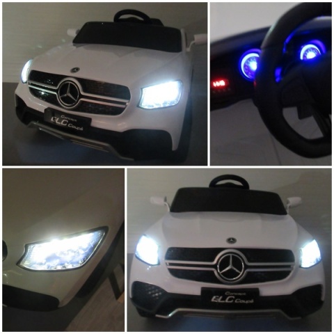 Mercedes GLC COUPE Concept Auto na akumulator 4x4 BIAŁY, Światła, Dźwięki, Pilot, Koła EVA